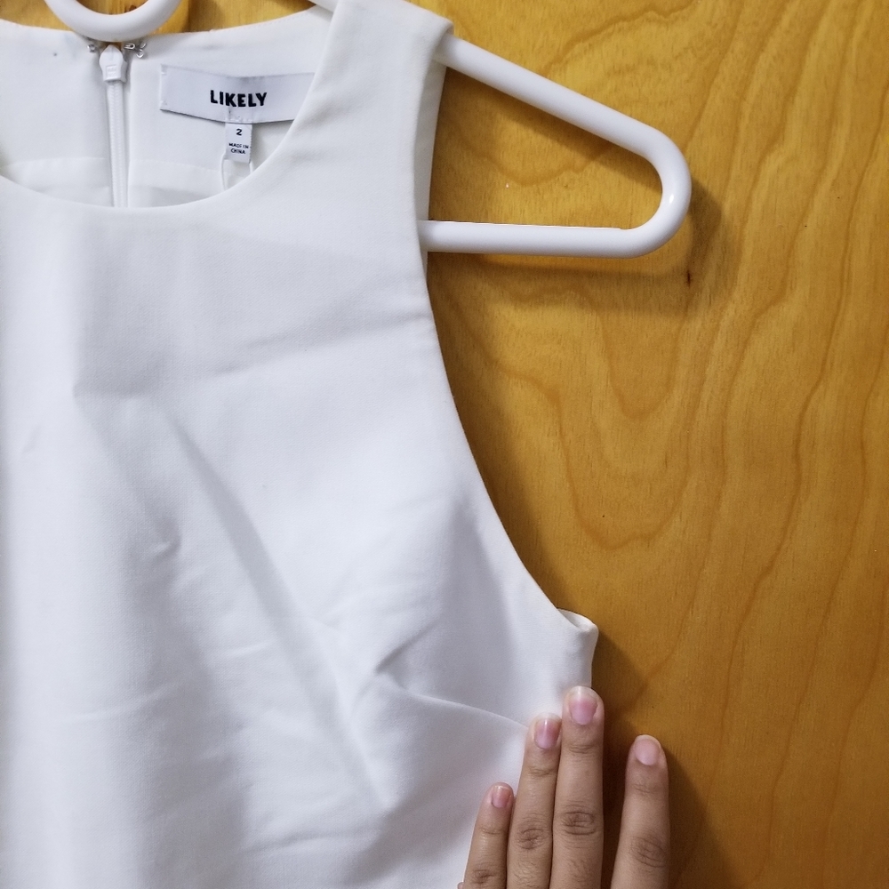 LIKELY WHITE SLEEVELESS BECKETT RUFFLE - Picture 10 of 15